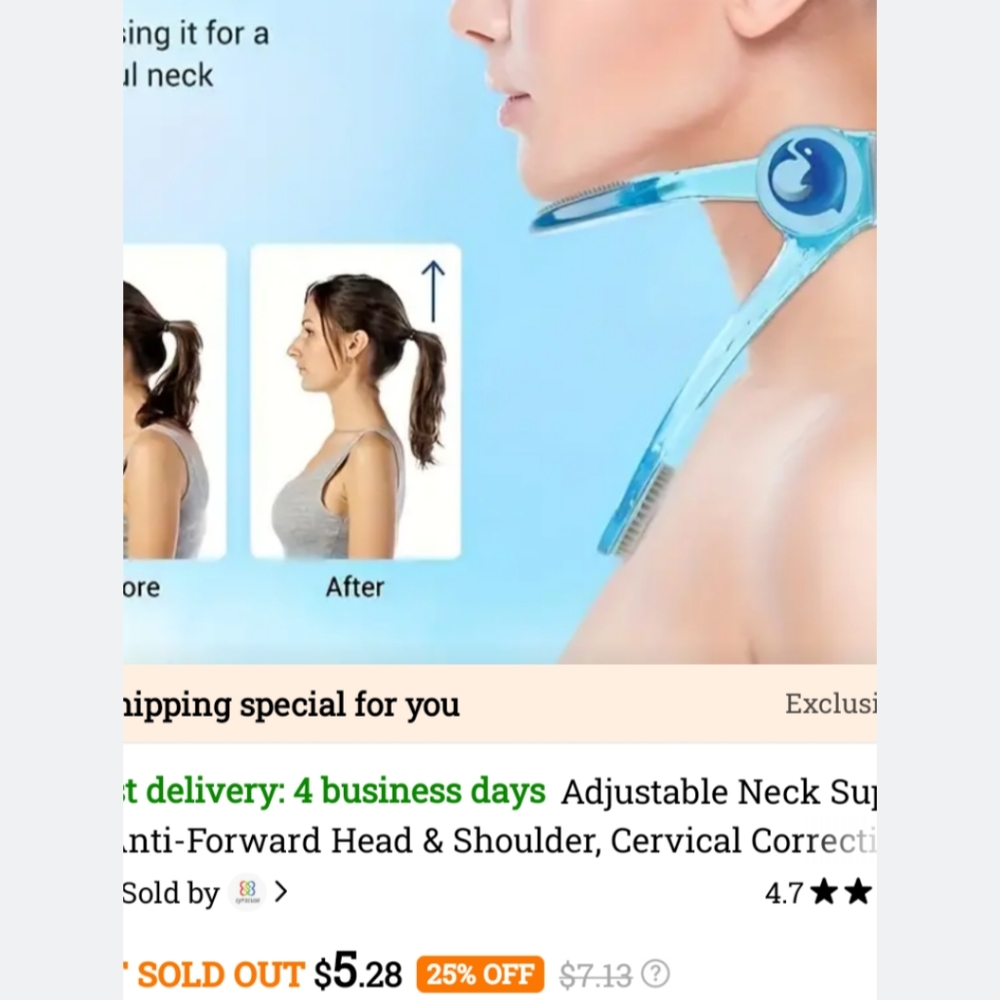 New neck brace, change your posture